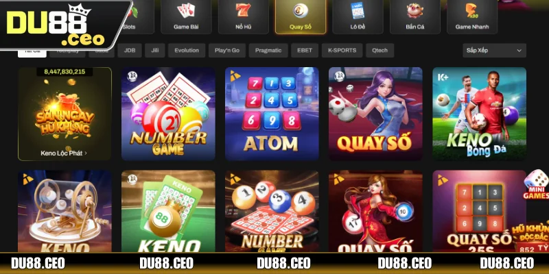 Xổ Số DU88 – Sảnh Cá Cược Minh Bạch, Đảm Bảo Trúng Sảnh mang đến cho bạn trải nghiệm cá cược đơn giản nhưng vô cùng thú vị